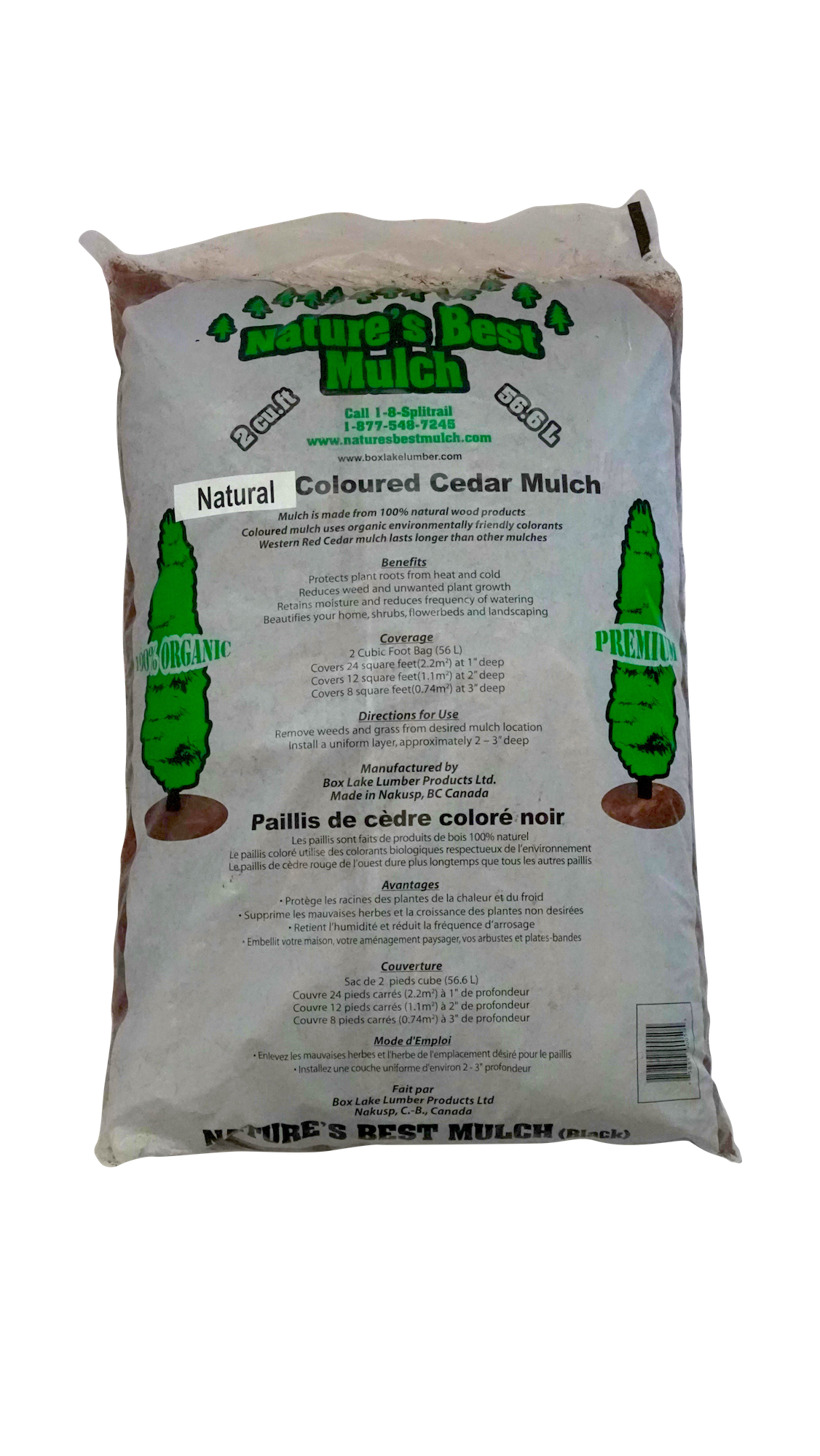 Western Red Cedar Mulch - 2.0 Cubic Foot Bags Full Pallet
