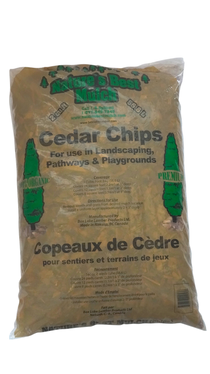 Western Red Cedar Wood Chips - 2.0 Cubic Foot Bag