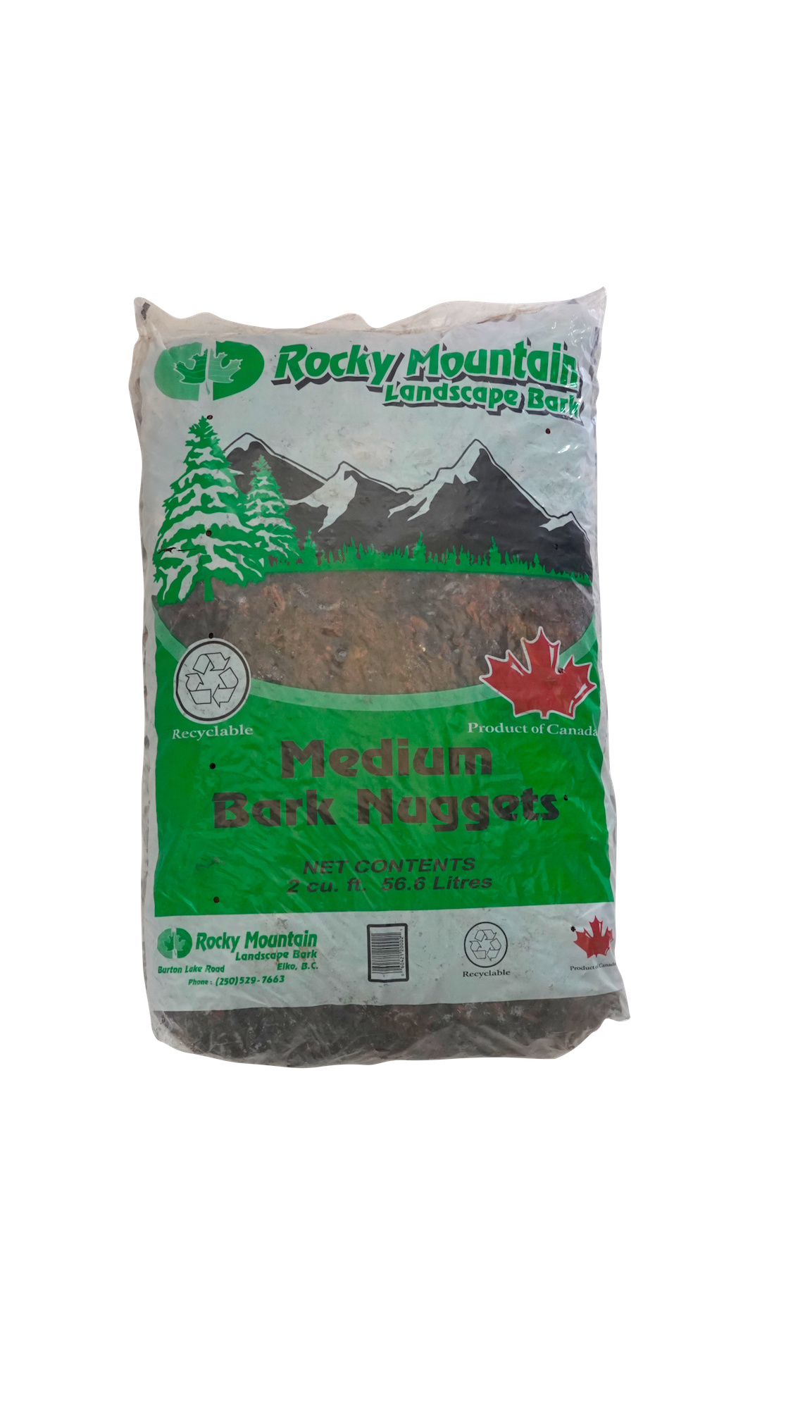 Medium 2” to 3 “ Douglas Fir Bark Nuggets - Full Pallet (50 Bags) or 5.5 cubic yards